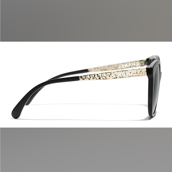 Chanel Pantos Sunglasses Black/Gold - Picture 8 of 9